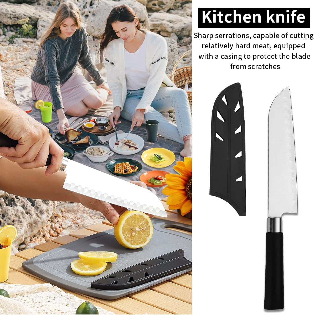 Camping Essentials: Comprehensive Cooking Utensils Set with Silverware, Plates, and Cups for Outdoor Stoves, Picnics, and BBQs