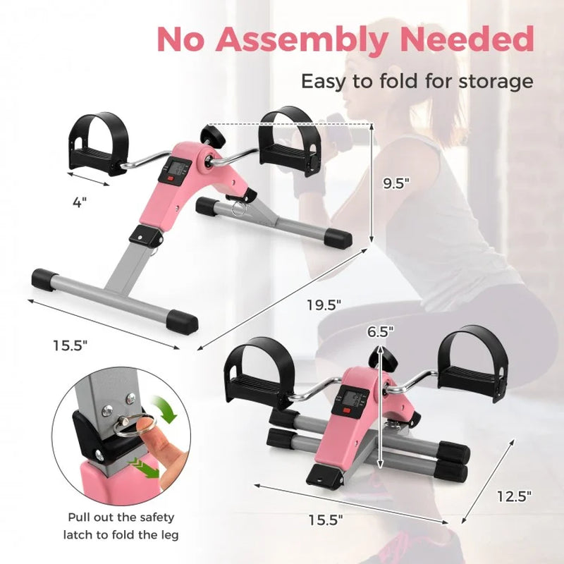 Under-Desk Pedal Exerciser with LCD Display for Comprehensive Leg and Arm Workouts