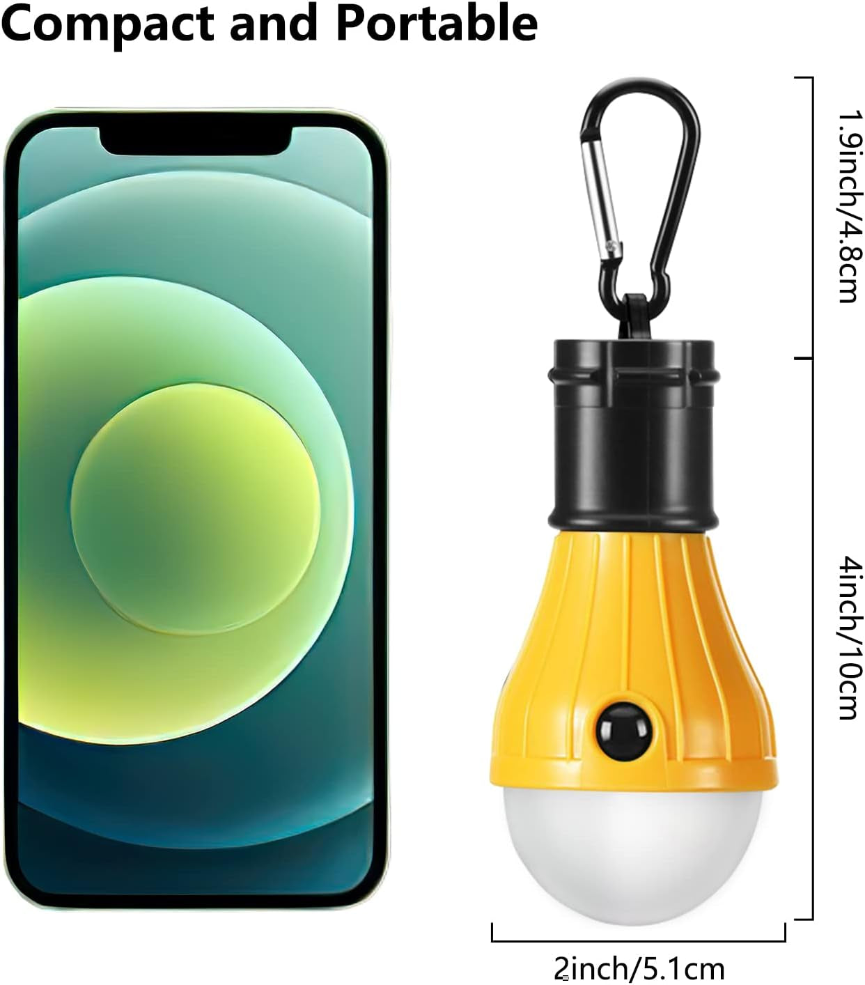 5-Pack LED Camping Lanterns with 4 Lighting Modes, Waterproof and Portable Battery-Operated Emergency Lights for Outdoor Activities