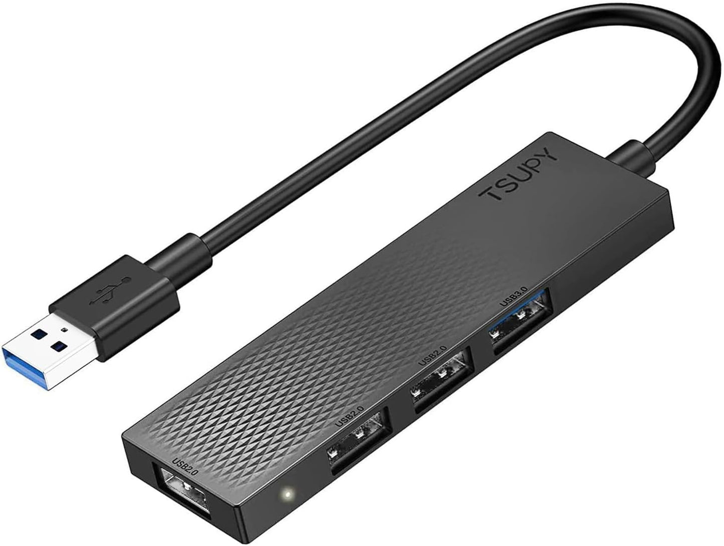 USB 3.0 Hub - Ultra Slim Portable Data Splitter with 5Gbps Speed for Desktop, Laptop, PS4, Chromebook, and More