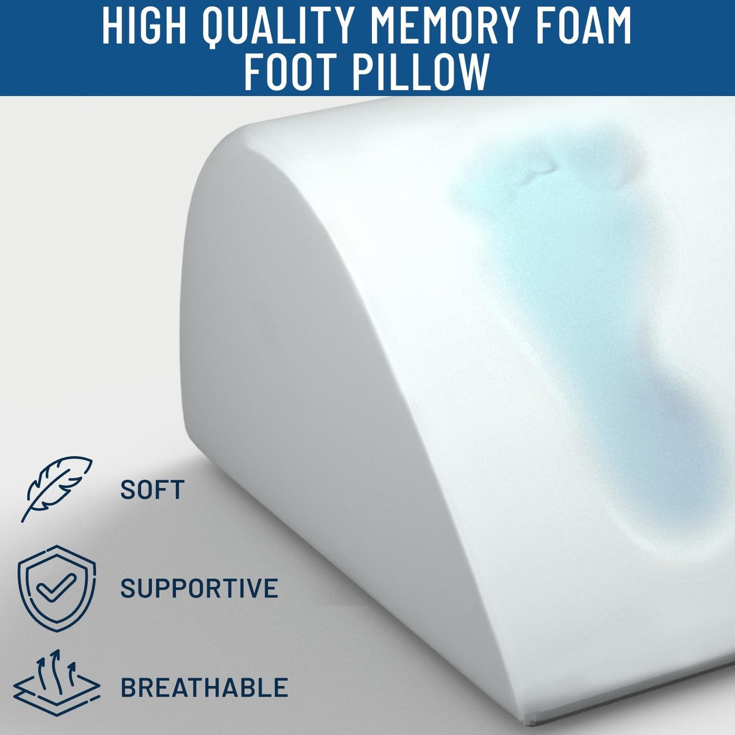 Memory Foam Foot Rest under Desk - Ergonomic Office Foot Stool, Ideal Office Accessory for Foot Support, Repose Pied Bureau