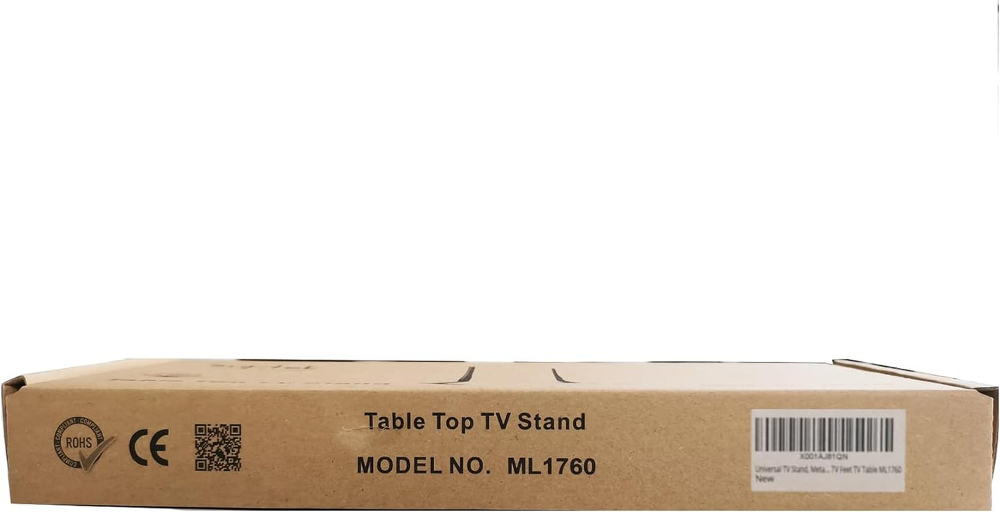 Universal TV Stand with Adjustable Metal Legs for 22-65 Inch Flat and Curved Screens, VESA 75x75mm to 800x400mm