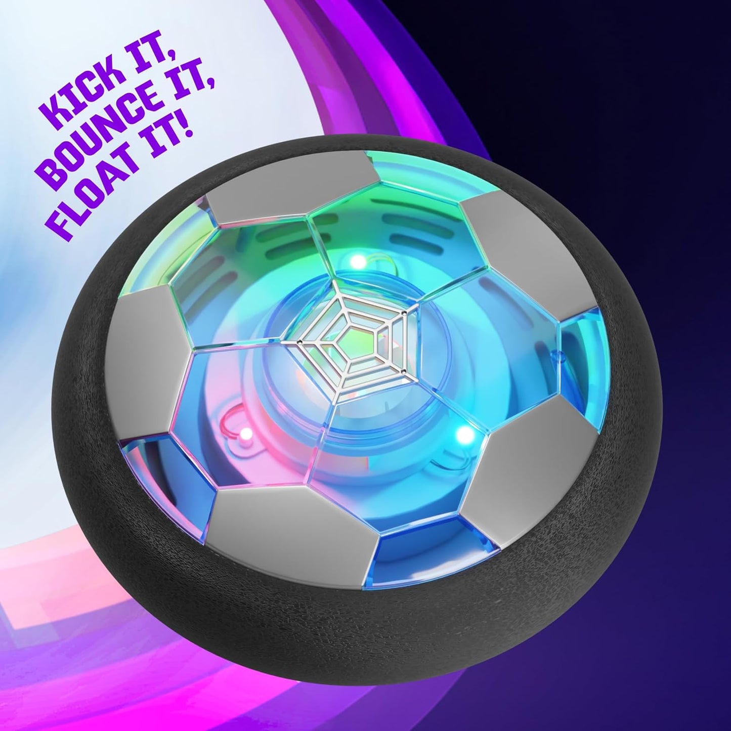 Hover Soccer Ball Indoor Toy Game with Light-Up Features Aged 6+