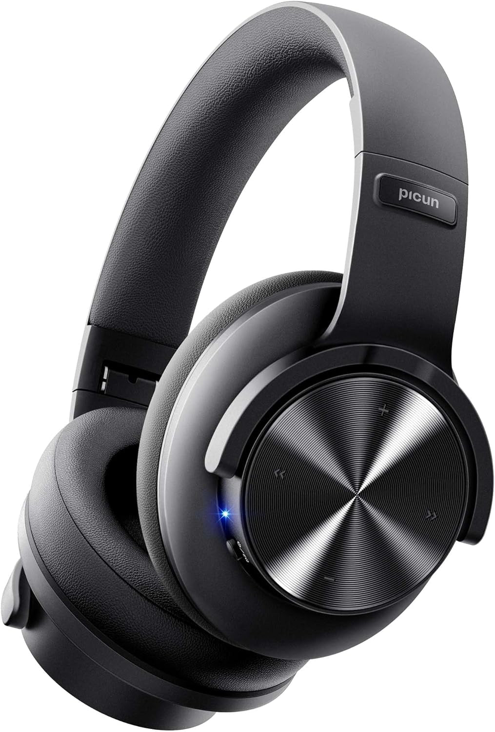 Wireless Bluetooth Headphones - 120 Hrs Battery Life, Over-Ear Design, 3 EQ Music Modes, Hands-Free Calling, Deep Bass (Purple)