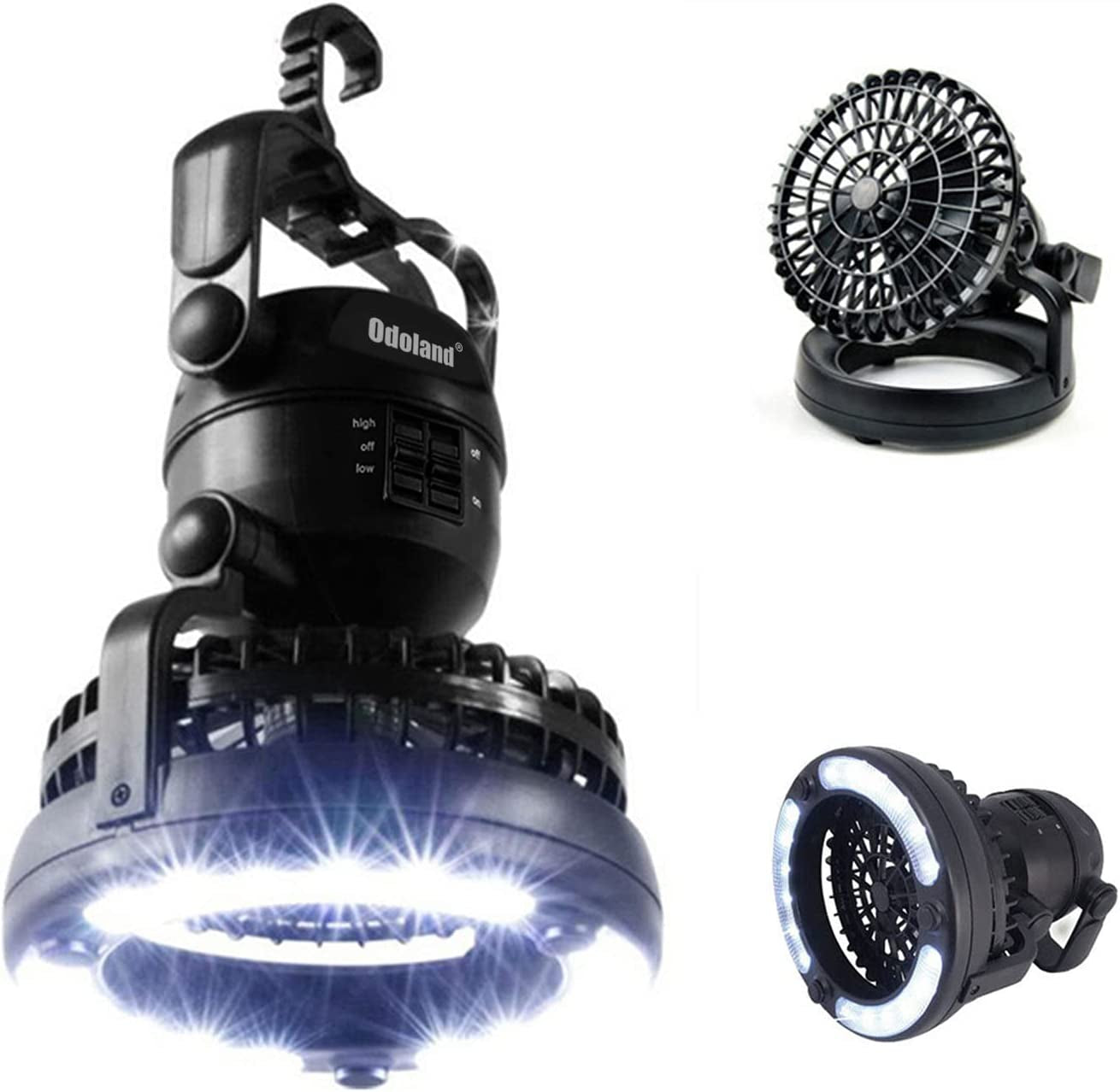 Portable LED Camping Lantern with Integrated Ceiling Fan - Essential Hurricane Emergency Survival Kit