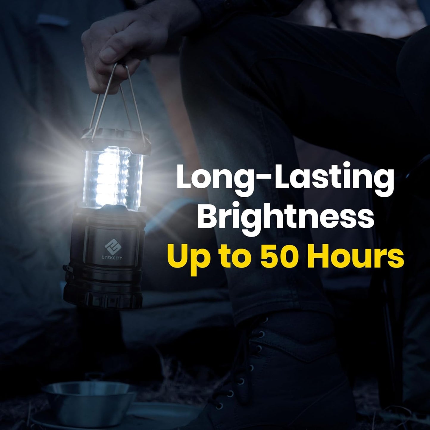 2-Pack LED Camping Lanterns with Magnetic Base and Adjustable Brightness - Emergency Survival Kit for Hurricanes, Storms, and Power Outages (Batteries Included)