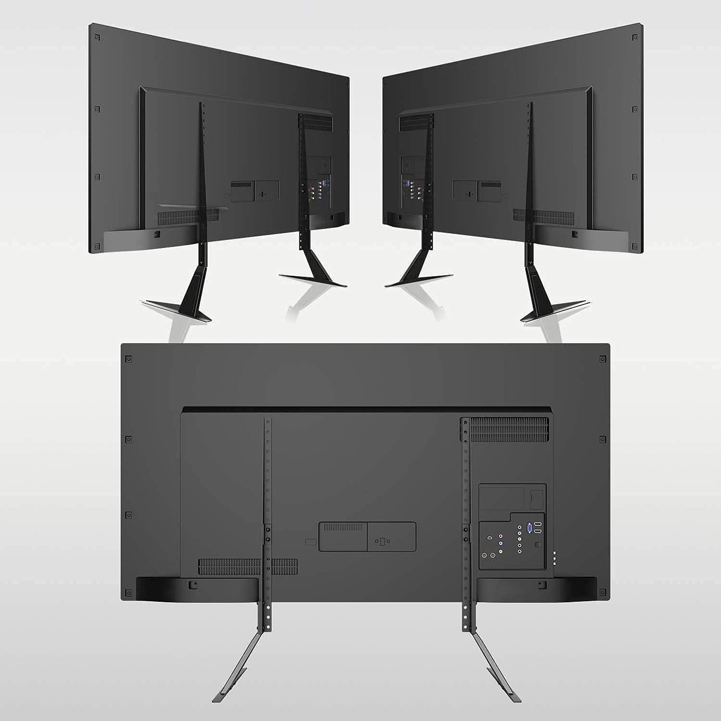 Universal TV Stand with Adjustable Metal Legs for 22-65 Inch Flat and Curved Screens, VESA 75x75mm to 800x400mm