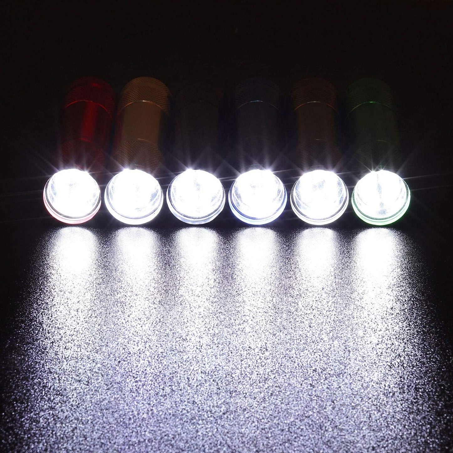 18-Pack Mini Aluminum LED Keychain Flashlight Set with Lanyard and Batteries Included