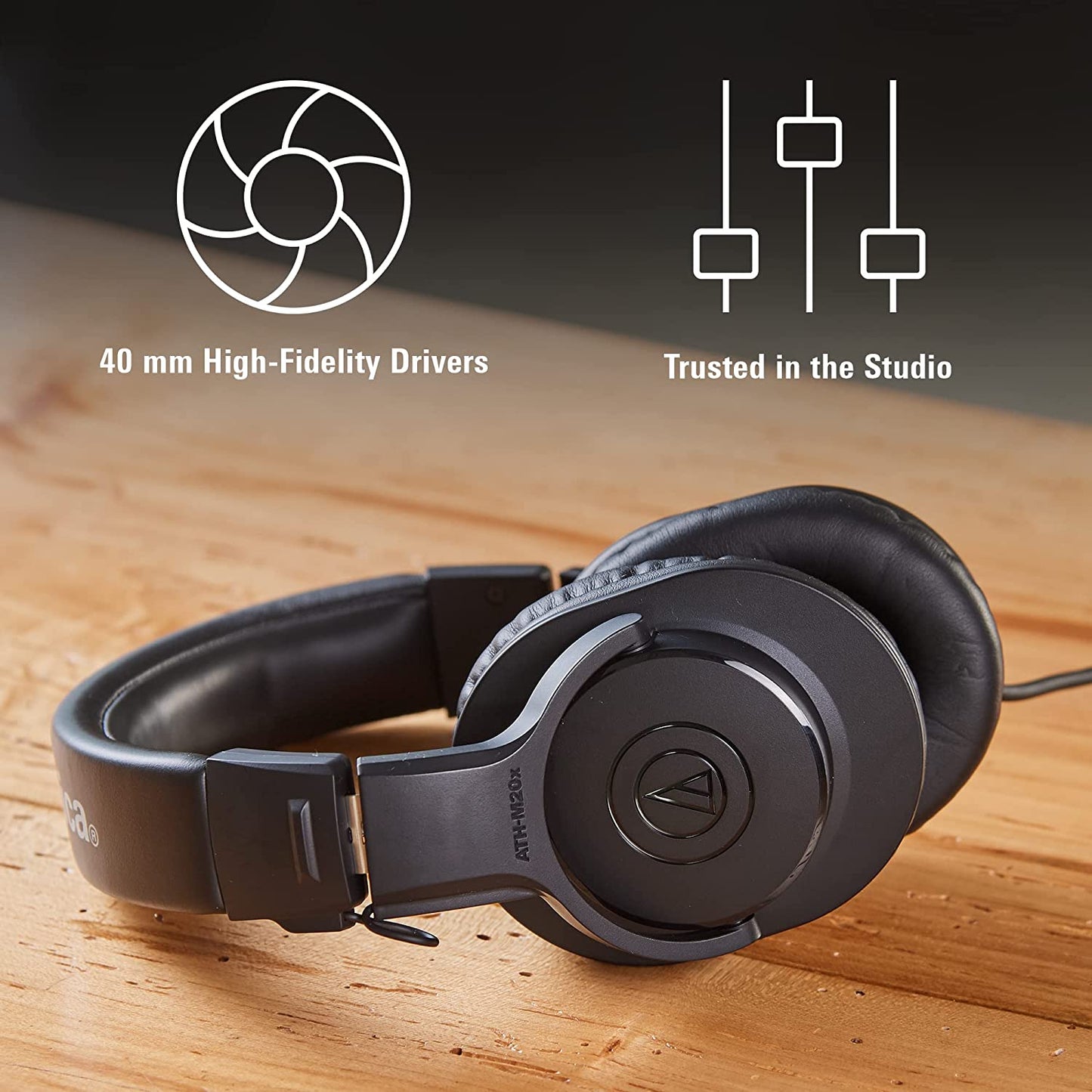 Professional Studio Monitoring Headphones - Black