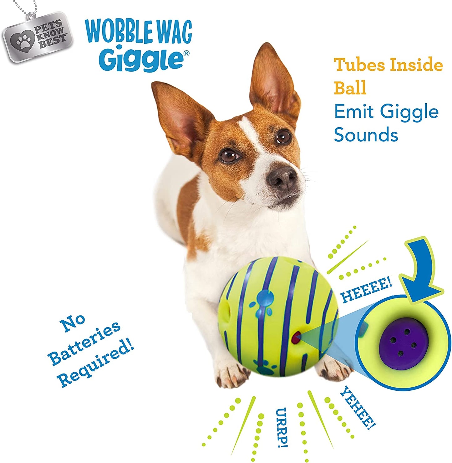 Interactive Dog Toy Ball - Giggle Sounds - Engaging Play for Pets, Not a Chew Toy