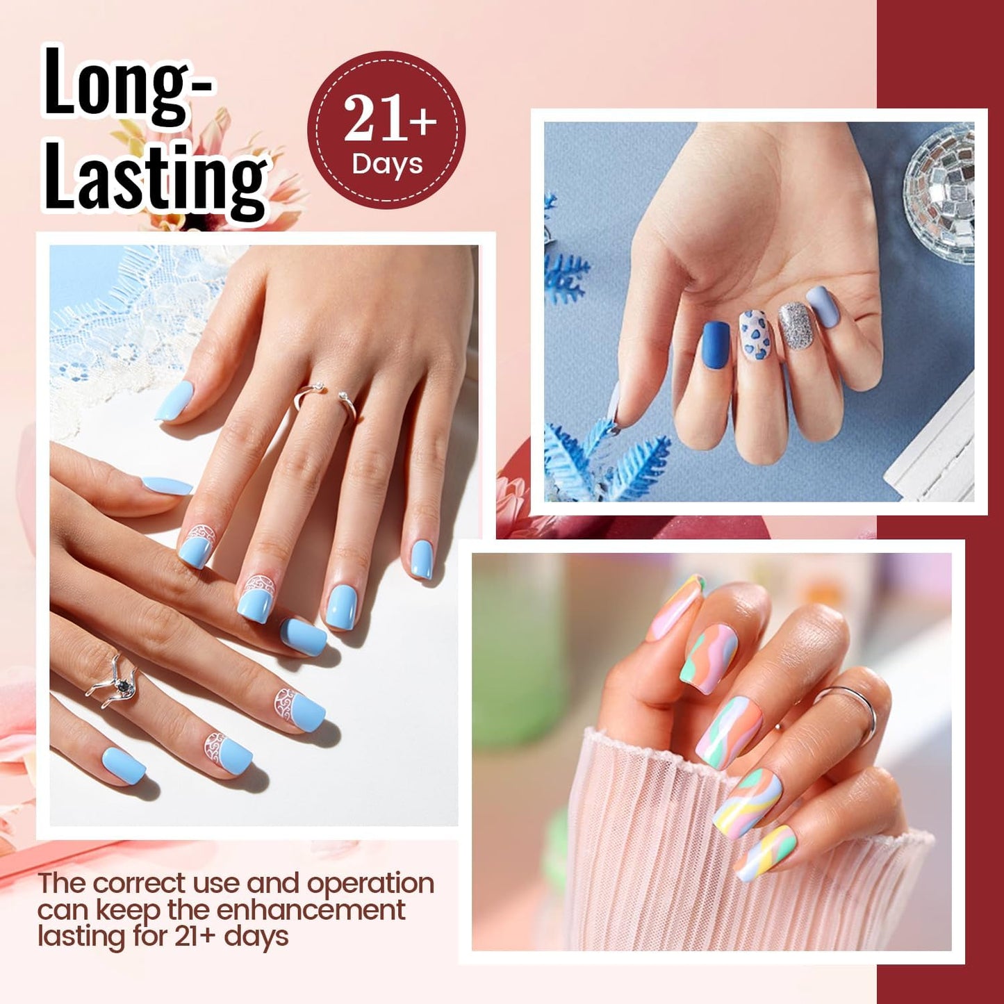 36-Piece Gel Nail Polish Set with UV Lamp - Includes 32 Vibrant Colors