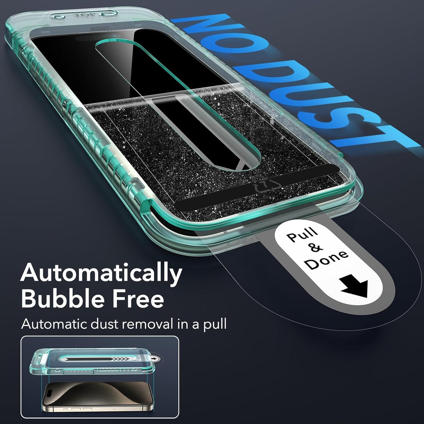 3+1 Pack Ultra-Tough Tempered Glass Screen Protector Set for iPhone - Black Edge and Flawless Fit Tray, 1 Individual Camera Lens Protector
