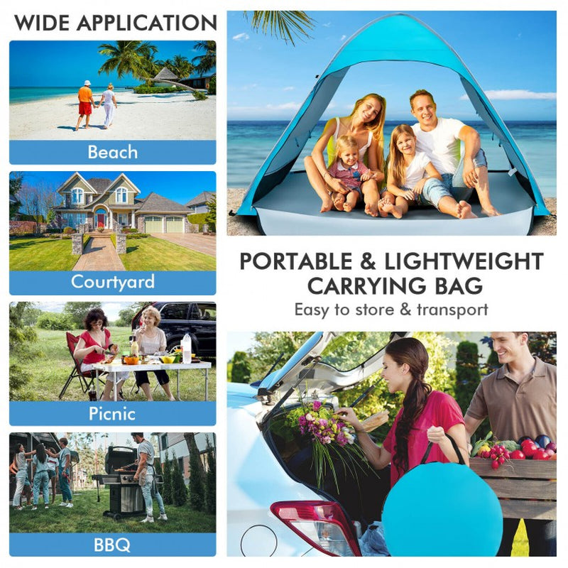 Automatic Pop-Up Beach Tent with Portable Carrying Bag