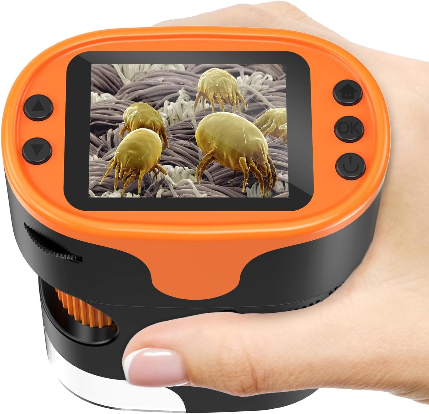 1000X Handheld Digital Microscope for Children - 4K 2.0" Display, Rechargeable Portable Mini Lab Scope with Slides Kit
