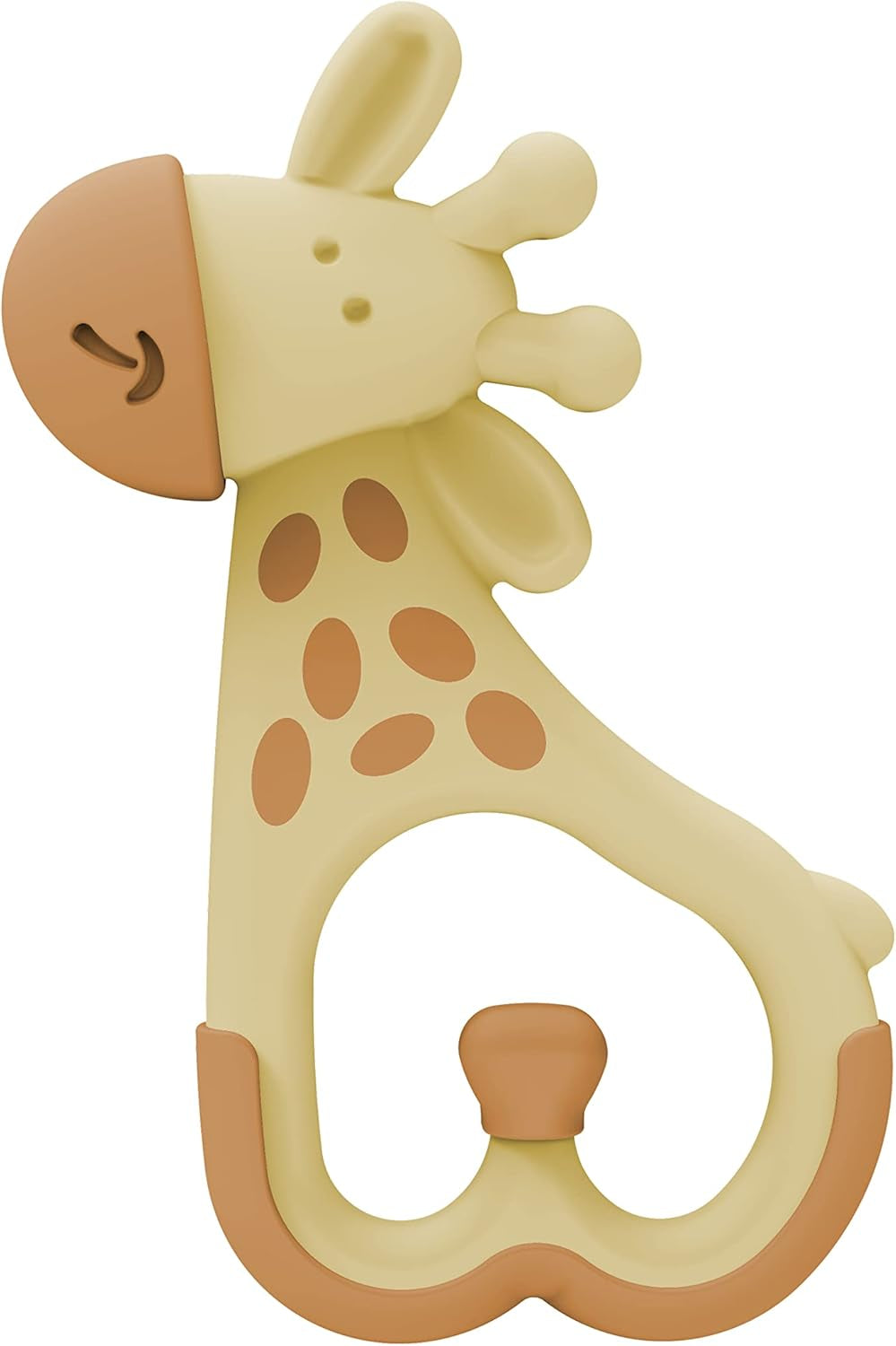 Ridgees Giraffe Massaging Baby Teether - Pediatric Dentist Designed, BPA Free, Suitable for 3 Months and Older
