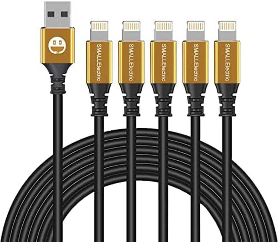 Apple MFi Certified 2-Pack Lightning Charging Cables for iPhone and iPad (1ft, Brown) - Fast Charging Compatible with iPhone, iPad Mini/Air