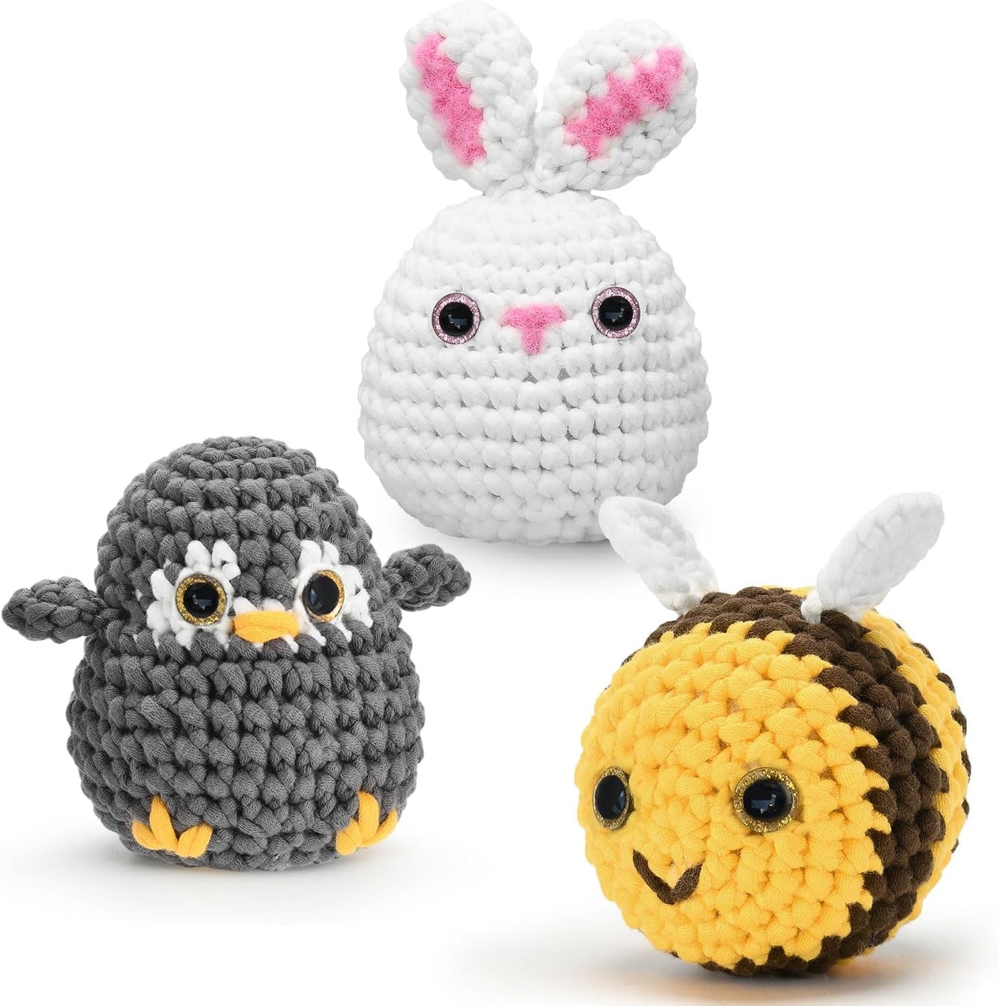 Beginner's Crochet Animal Kit with Step-by-Step Video Tutorials - Ideal Gift for Birthdays for Kids and Adults