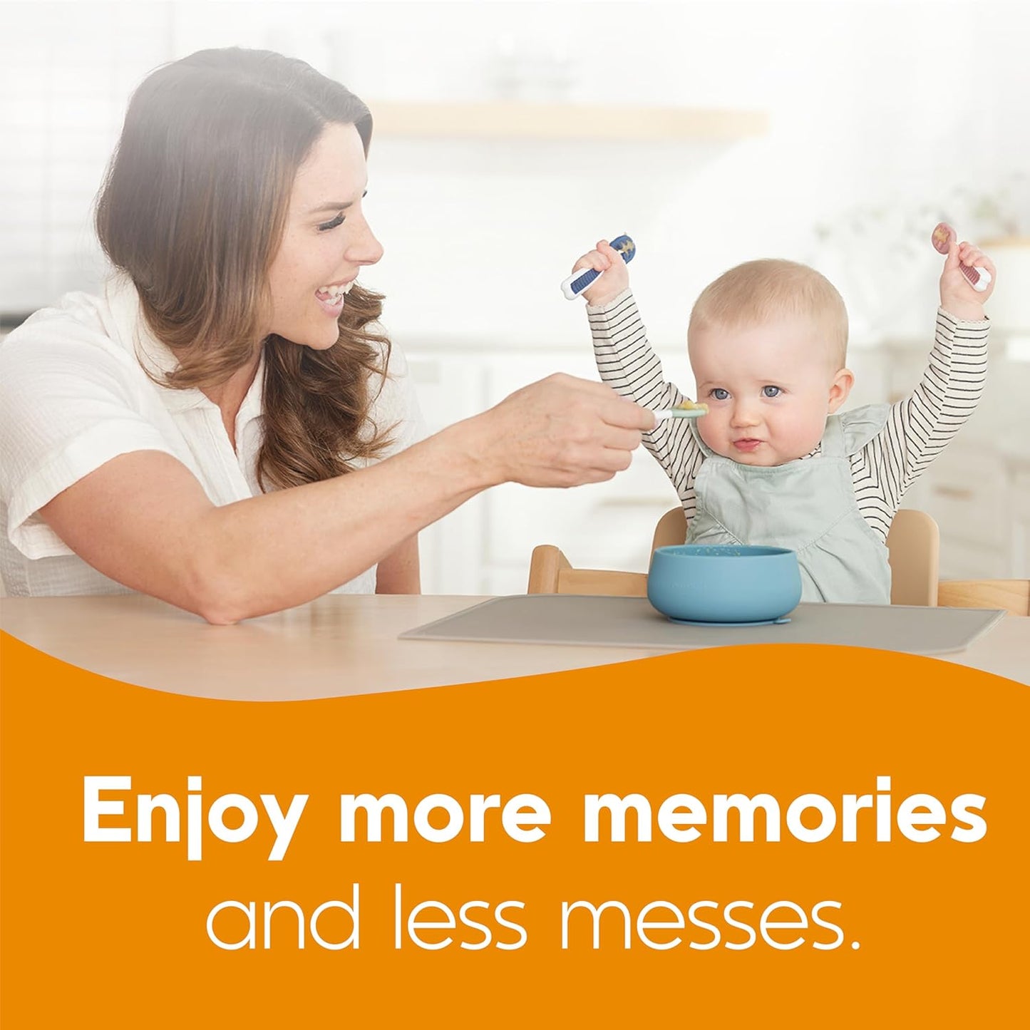 Pre-Spoons Baby Spoon Set (Stage 1 & 2) | BPA-Free Silicone Self-Feeding Utensils | Suitable for Ages 6+Months