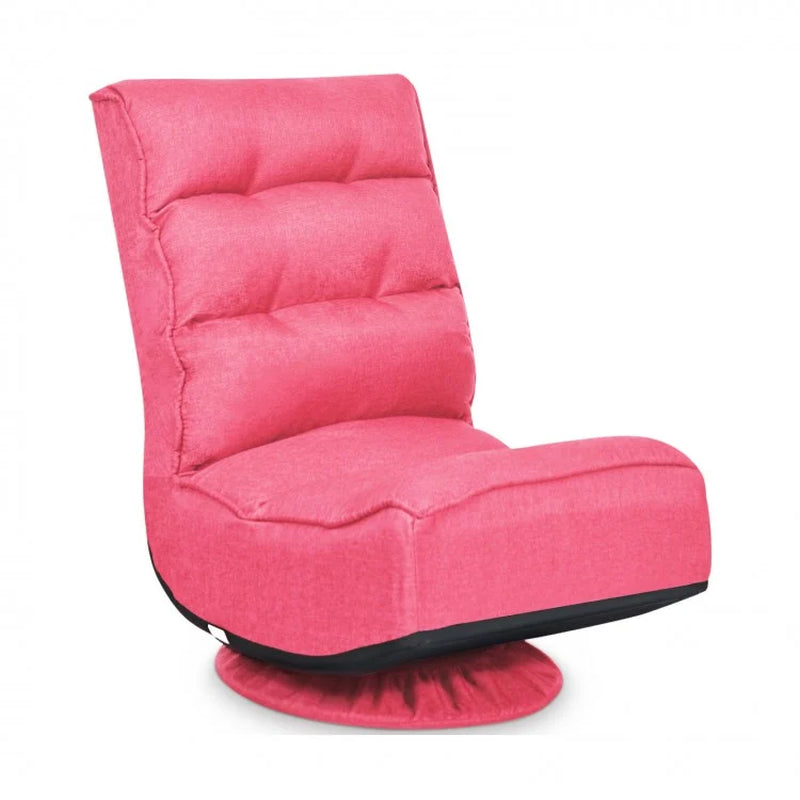 360-Degree Swivel Folding Gaming Chair with Adjustable Backrest