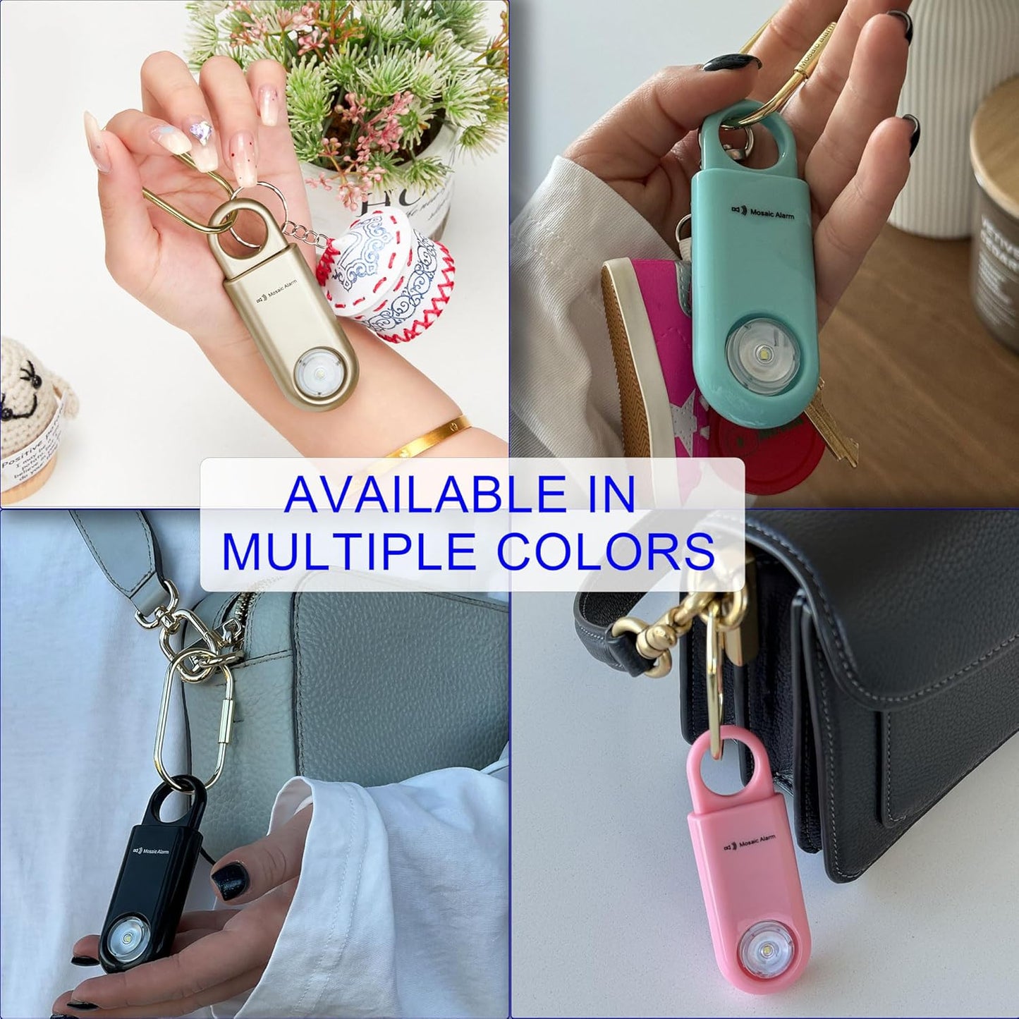 130Db Personal Safety Alarm Strobe Light. Loud Sound Keychain Siren with Carabiner for Women, School Children, Night Runners, Hiking. Bear Alarm Deterrent. SOS Emergency Self Defense Alerts. Black