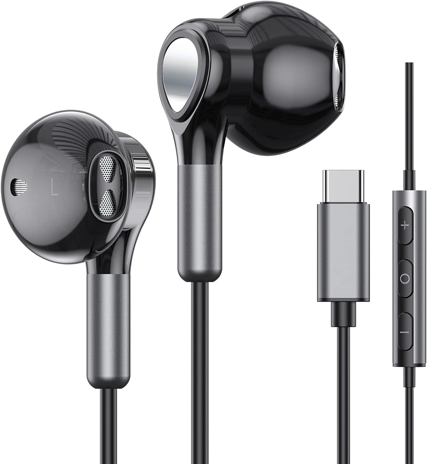 USB-C Headphones In-Ear Wired Earbuds with Microphone