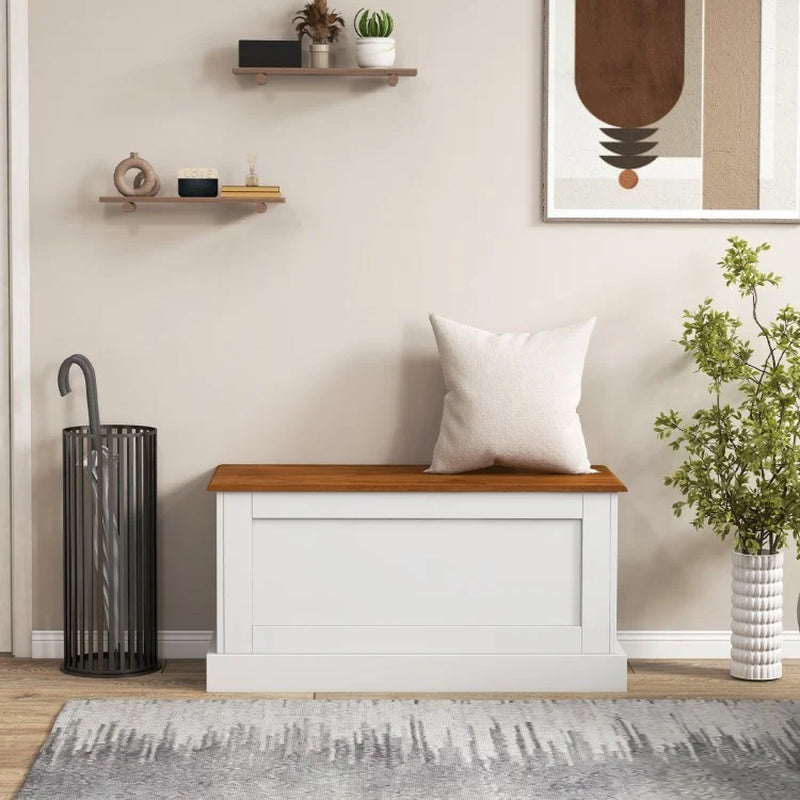 Large Storage Chest Featuring Safety Metal Hinge