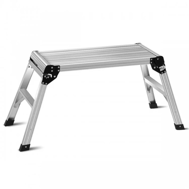 Premium Heavy-Duty Aluminum Folding Step Ladder with Portable Design