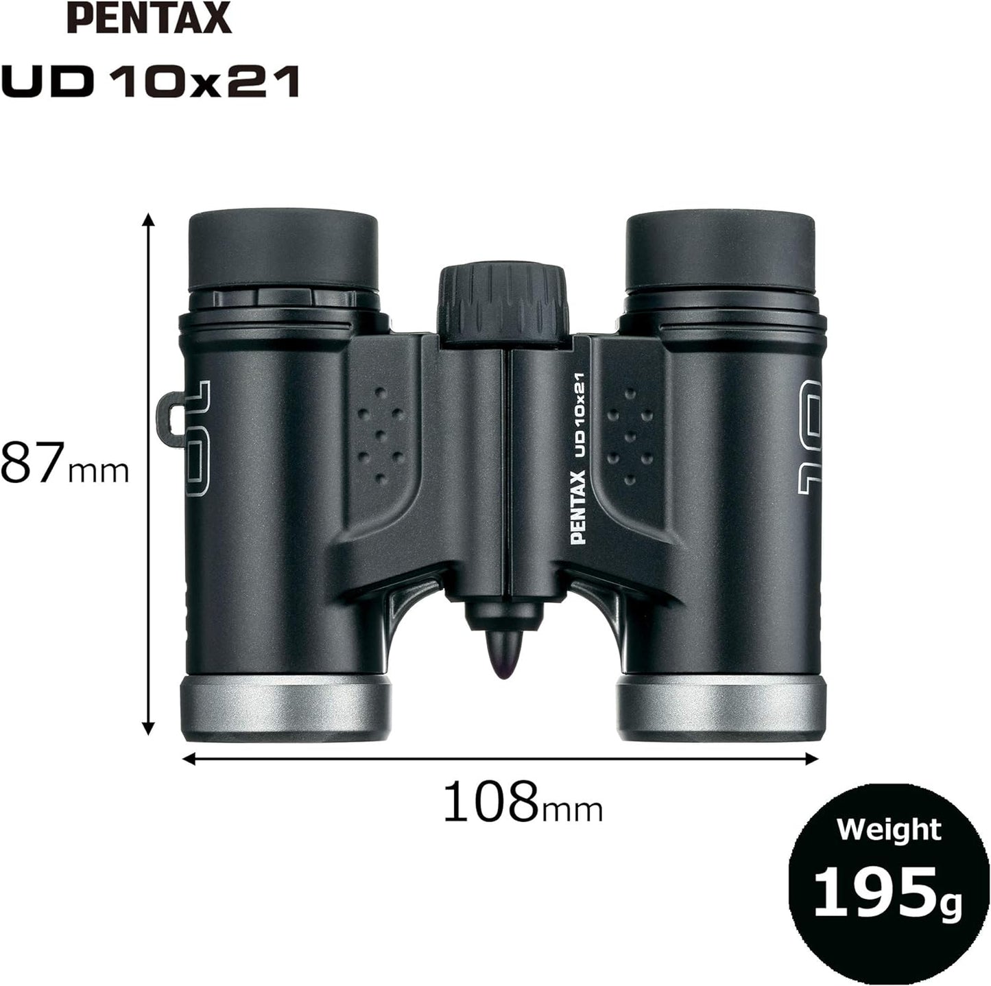 UD 10X21 Binoculars - Black: Lightweight, Multi-Coated with 10X Magnification and Roof Prism for Enhanced Brightness and Clarity, Ideal
