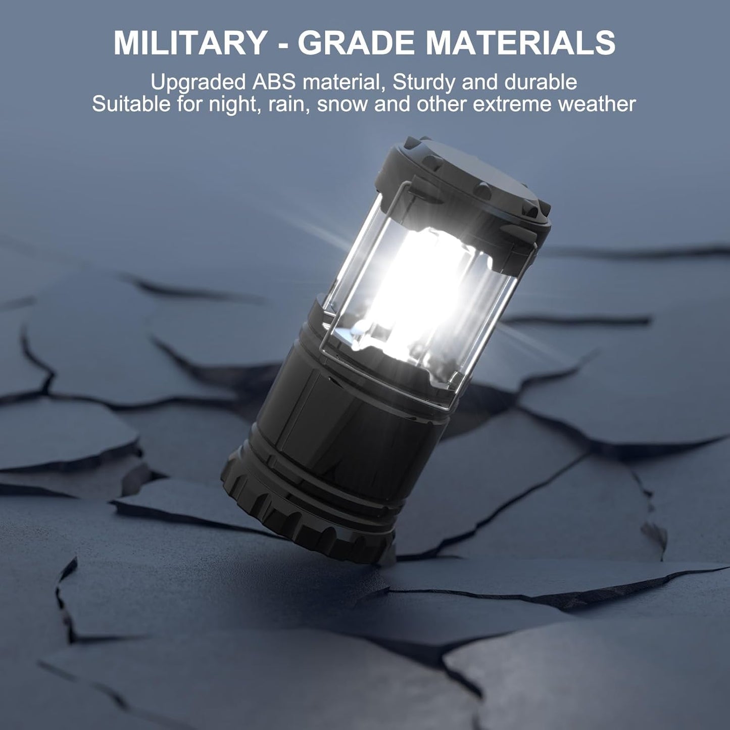 LED Camping Lantern - Portable High-Intensity Outdoor Emergency Light with 12 AA Batteries - Camping, Hiking, Fishing, and Emergency Situations