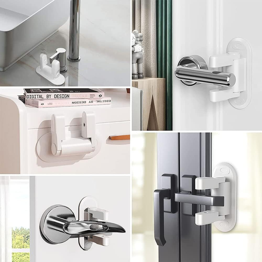 Child Safety Door Lever Lock Set (2 Pack) with Premium Bonding Adhesive