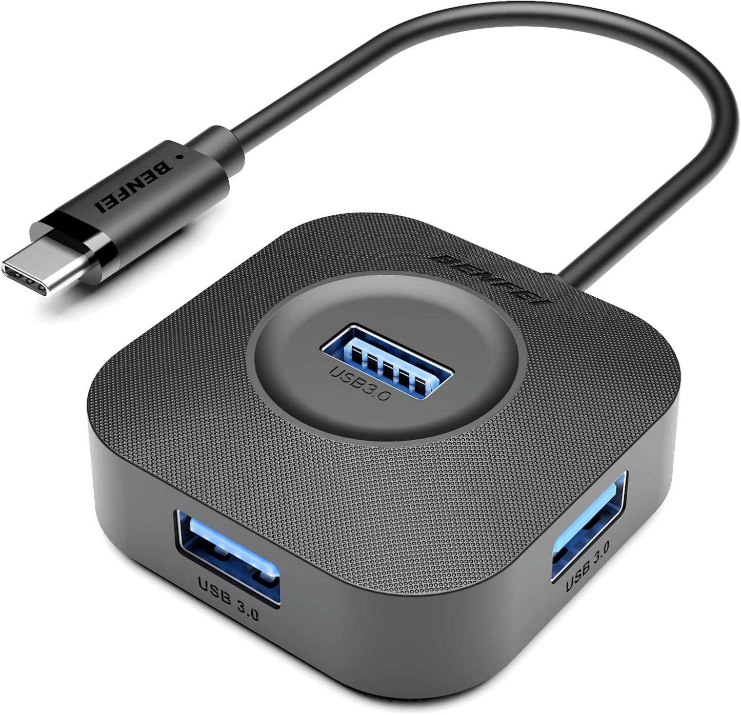 USB C Hub - 4-Port USB 3.0 Splitter - 5Gbps Data Transfer for Type C Devices, Flash Drives, and Mobile HDDs