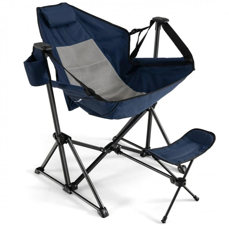 Hammock Camping Chair with Adjustable Footrest and Portable Carrying Bag