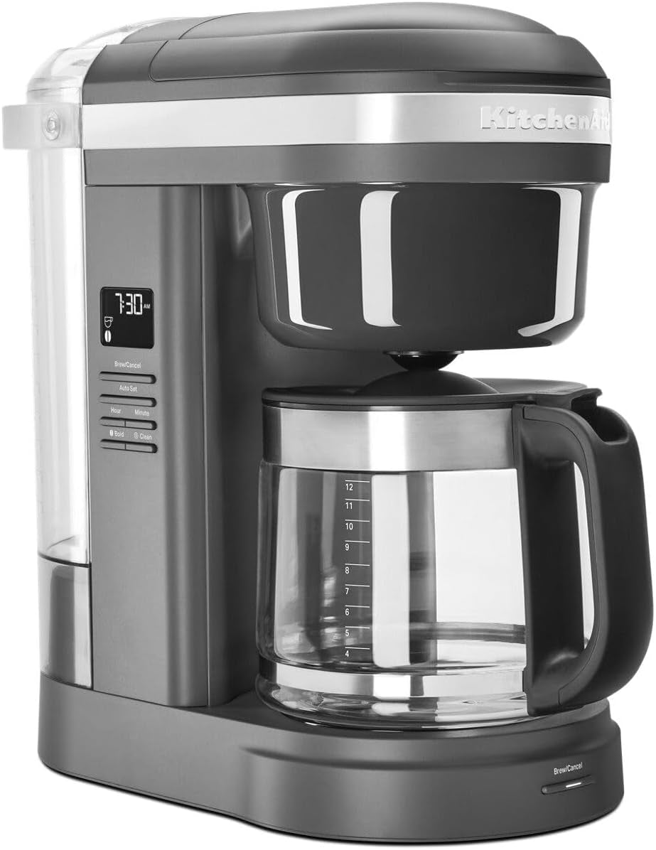 12 Cup Drip Coffee Maker with Spiral Showerhead, Matte Charcoal Grey, KCM1208DG