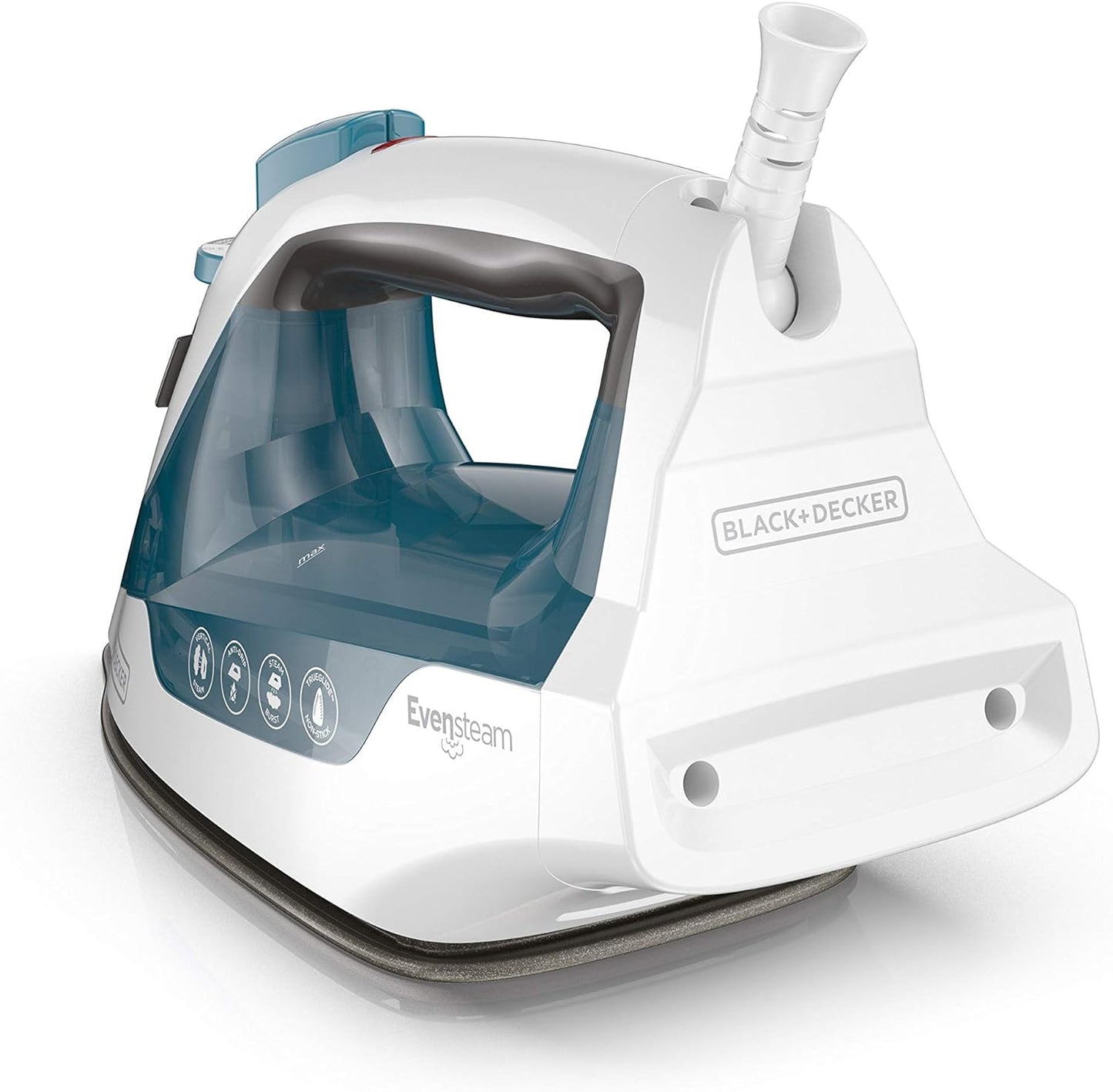 Easy Steam Compact Iron with Non-Stick Soleplate in Blue and White