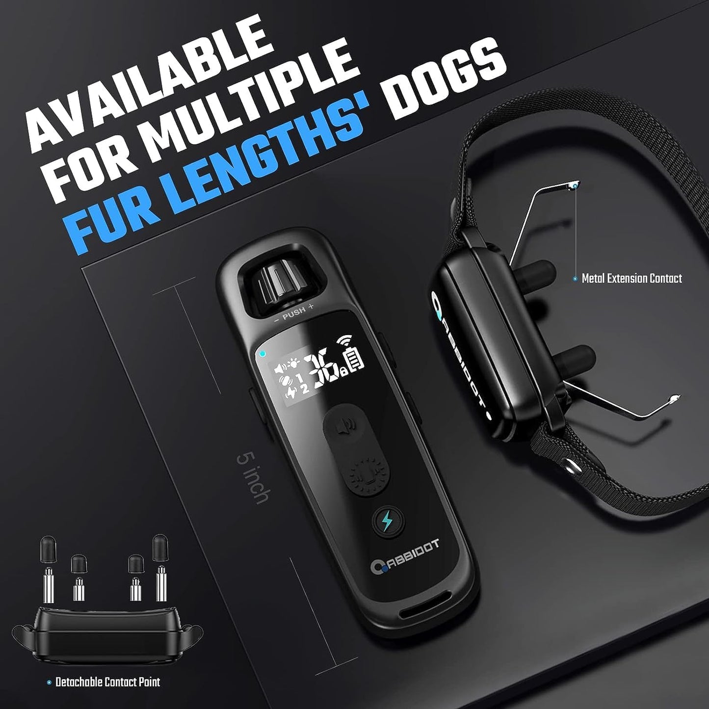 3300 Ft Remote Dog Training Collar - 5 Training Modes, 88 Levels, Waterproof Design - Small, Large Dogs (15-120 lbs)