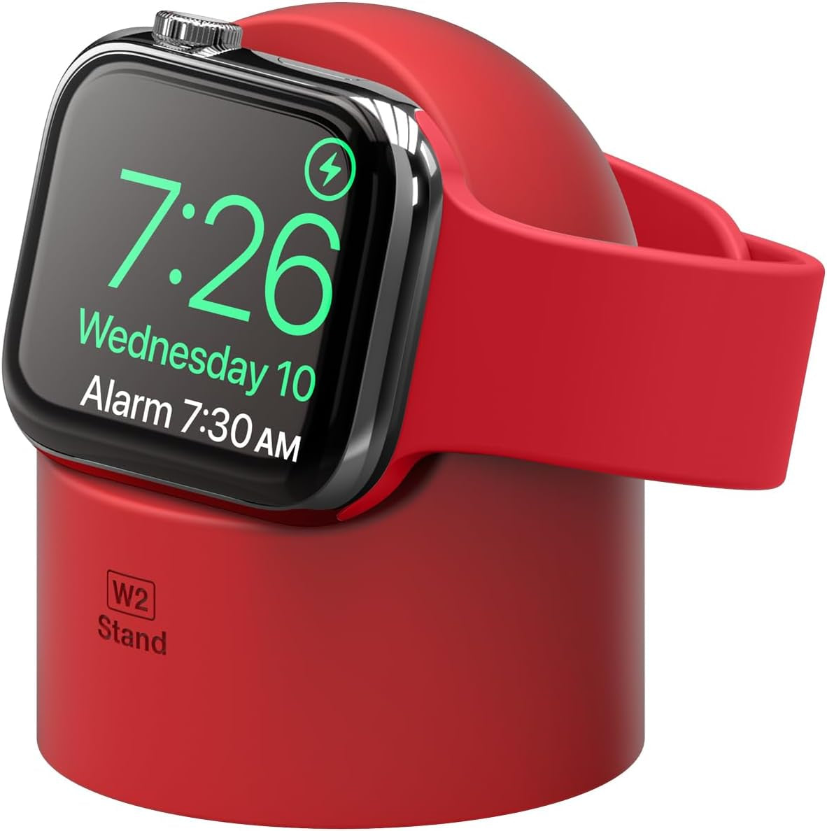 Charger Stand Compatible with Apple Watch Series - Durable Silicone, Compatible with Nightstand Mode
