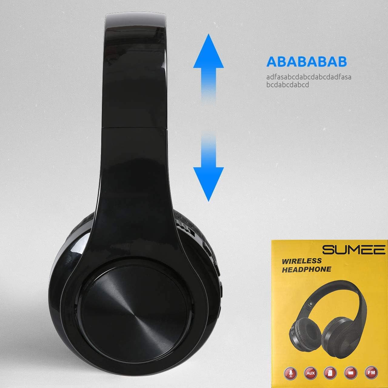 Waterproof Over-Ear Headphones,V5.0 HD Stereo Sound Wireless Headphones with Mic, Passive Noise Cancelling Headsets