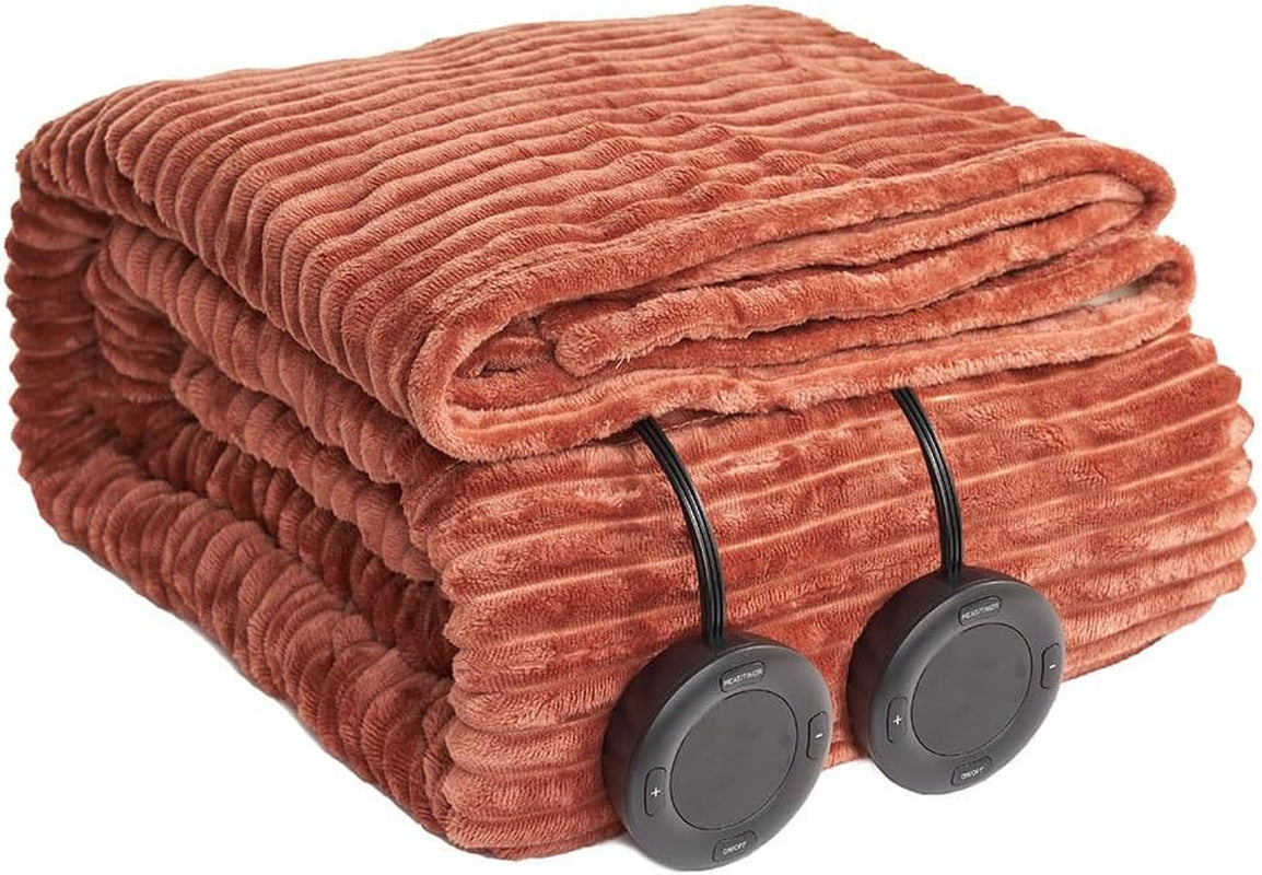 Electric Heated Blanket 50''x60'' - Soft and Comfortable Throw with 5 Heat Settings, 3-Hour Auto Shut-Off, ETL & FCC Certified, Machine Washable (Yellow)