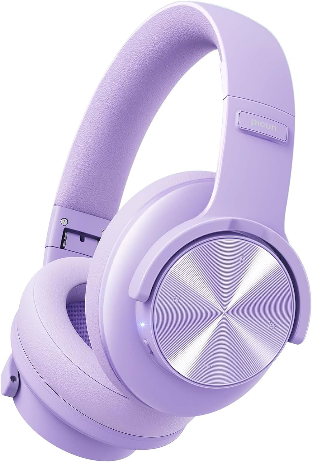 Wireless Bluetooth Headphones - 120 Hrs Battery Life, Over-Ear Design, 3 EQ Music Modes, Hands-Free Calling, Deep Bass (Purple)