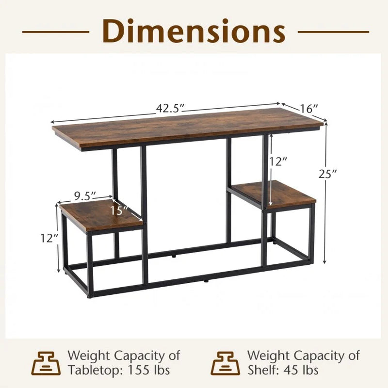 Rustic Console Table for 50-Inch TVs