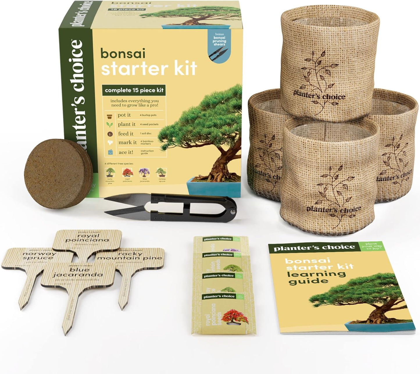 Bonsai Starter Kit - Ideal Gardening Gift for Enthusiasts - Unique DIY Craft Kit for Adults - Thoughtful Easter Gift for Garden Plant Lovers and Gardening Mothers