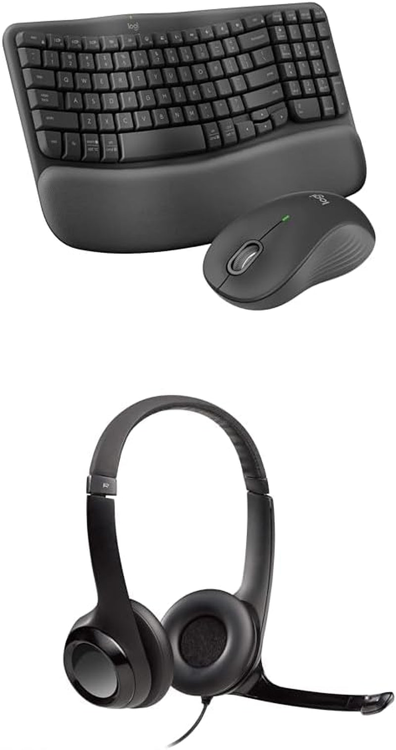 Wireless Ergonomic Keyboard and M550 L Wireless Mouse Combo - Bluetooth and Logi Bolt Compatible, Multi-OS Support