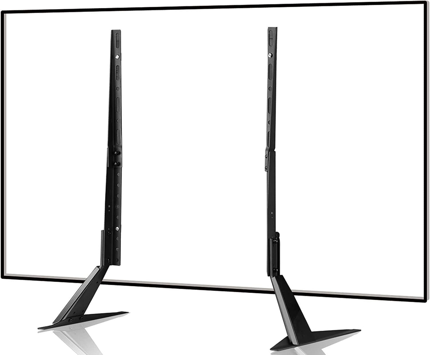 Universal TV Stand with Adjustable Metal Legs for 22-65 Inch Flat and Curved Screens, VESA 75x75mm to 800x400mm