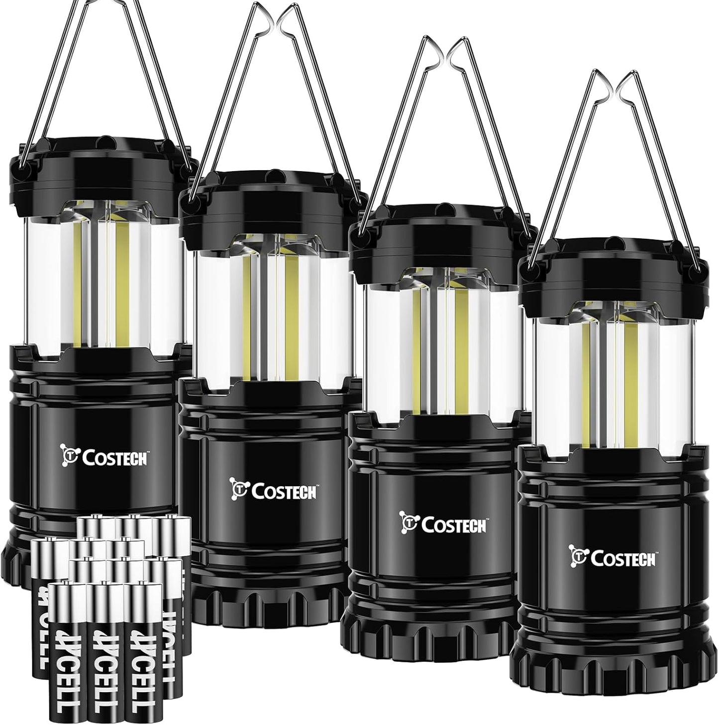 LED Camping Lantern - Portable High-Intensity Outdoor Emergency Light with 12 AA Batteries - Camping, Hiking, Fishing, and Emergency Situations