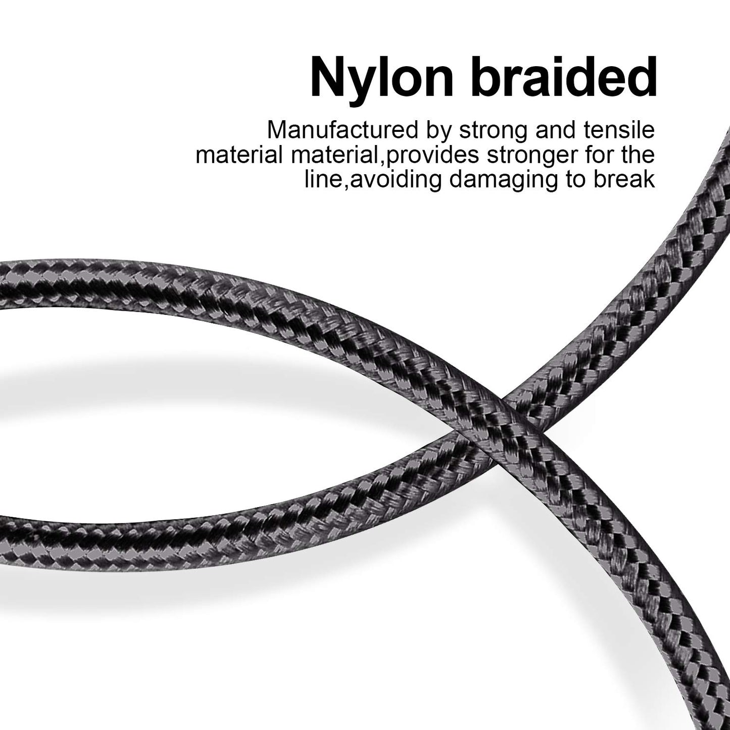Apple MFi Certified USB Lightning Cable - 5 Pack (3FT, 3FT, 6FT, 6FT, 10FT) Nylon Braided Fast Charging Cords for iPhone 14/13/12/11/X/Max/8/7/6/5/SE/Plus/iPad - Black