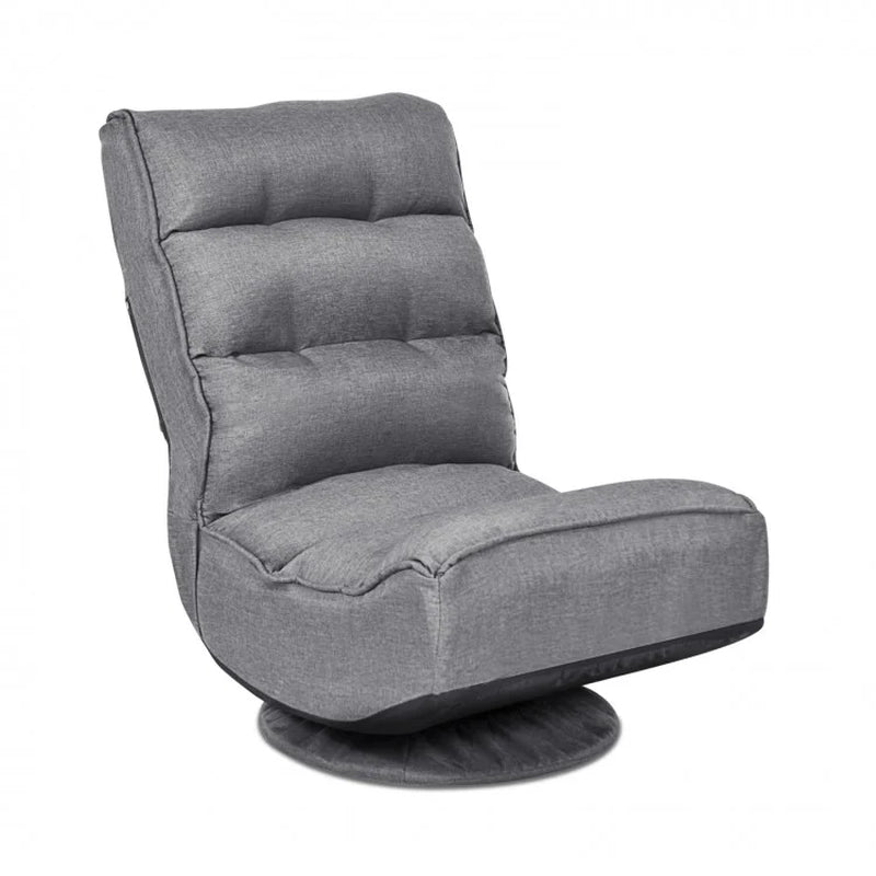 360-Degree Swivel Folding Gaming Chair with Adjustable Backrest