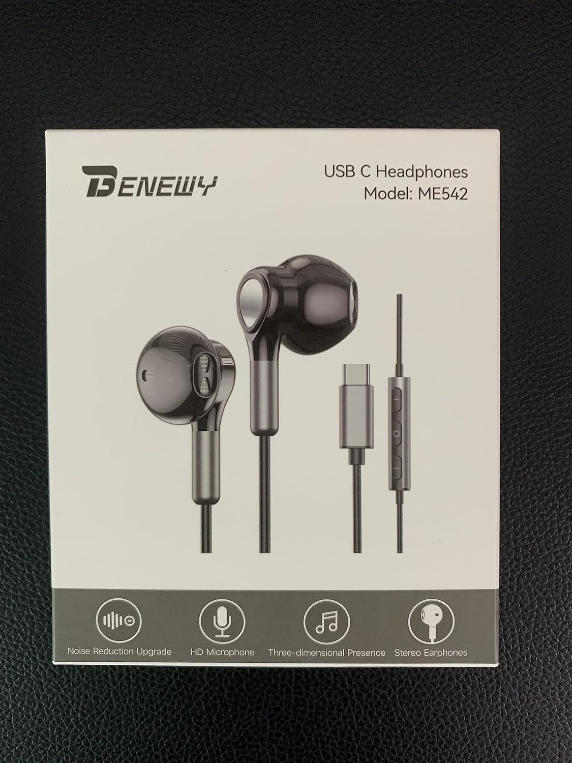 USB-C Headphones In-Ear Wired Earbuds with Microphone