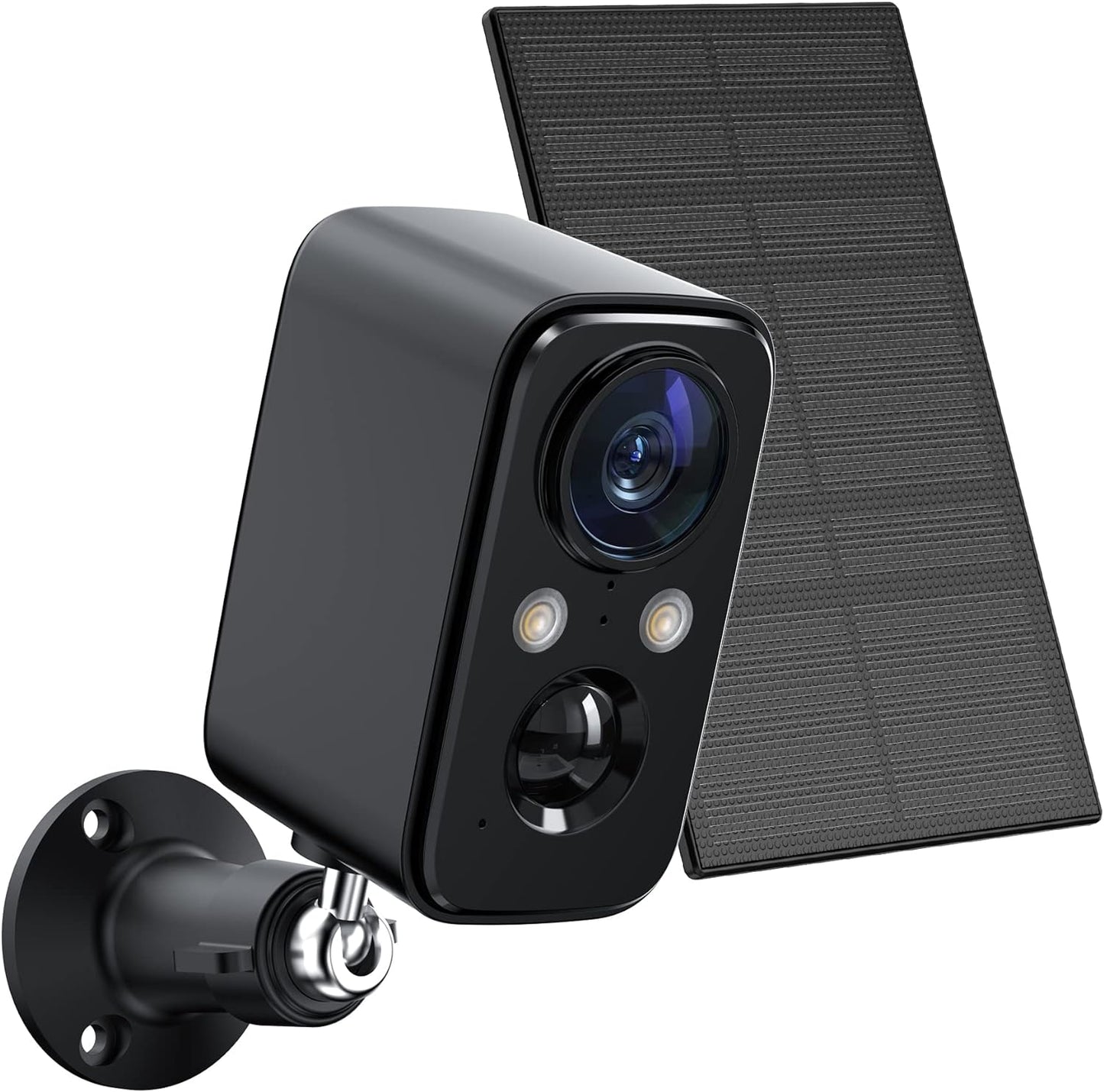 Wireless Outdoor Solar Security Camera - Home Surveillance System - Color Night Vision, PIR Human Detection, Two-Way Audio, IP66 Waterproof, and 2.4G WiFi Connectivity