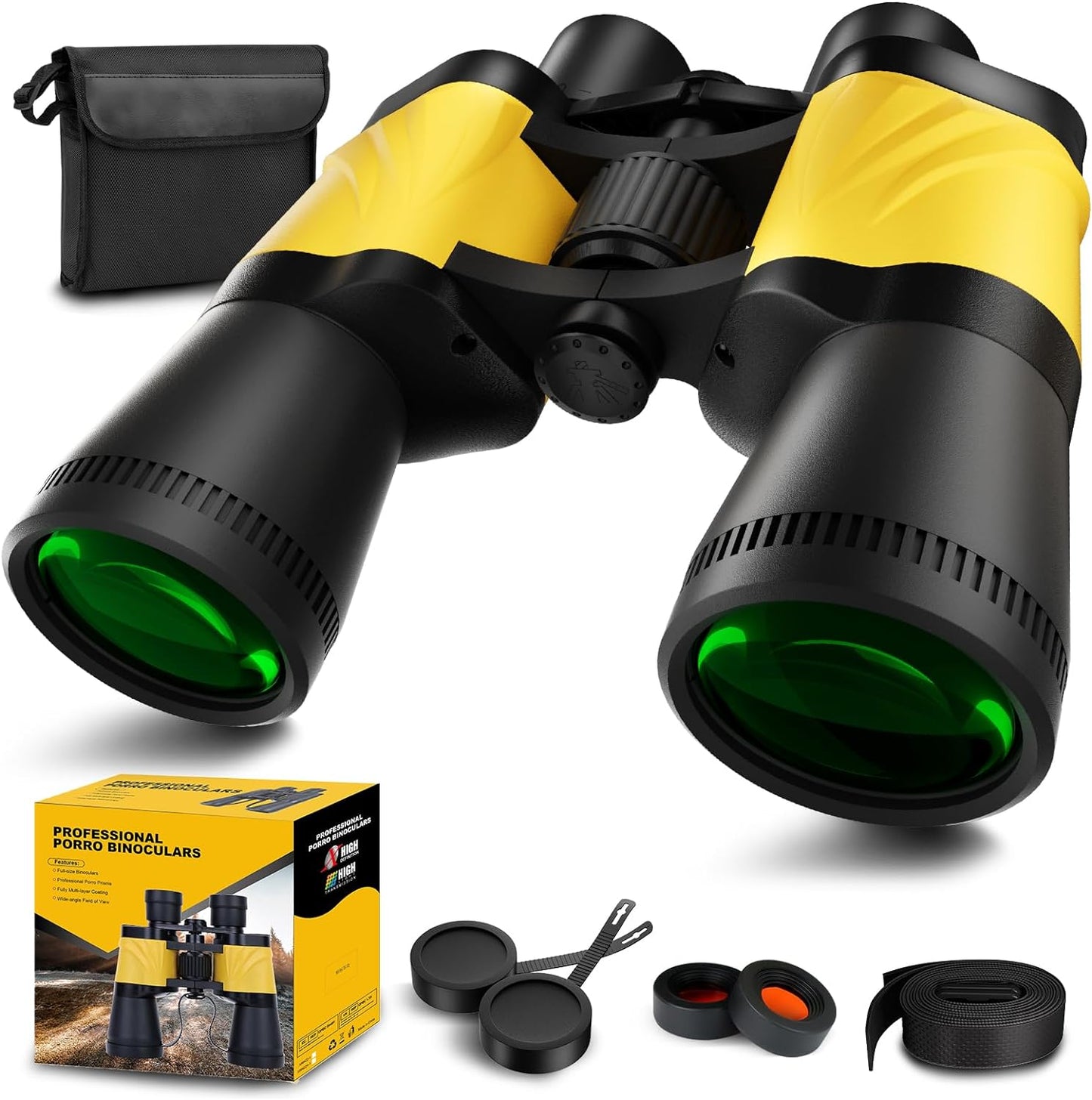High-Power 20x50 Binoculars for Adults – Waterproof with BAK4 Prism and Multi-Layer Coated Lenses