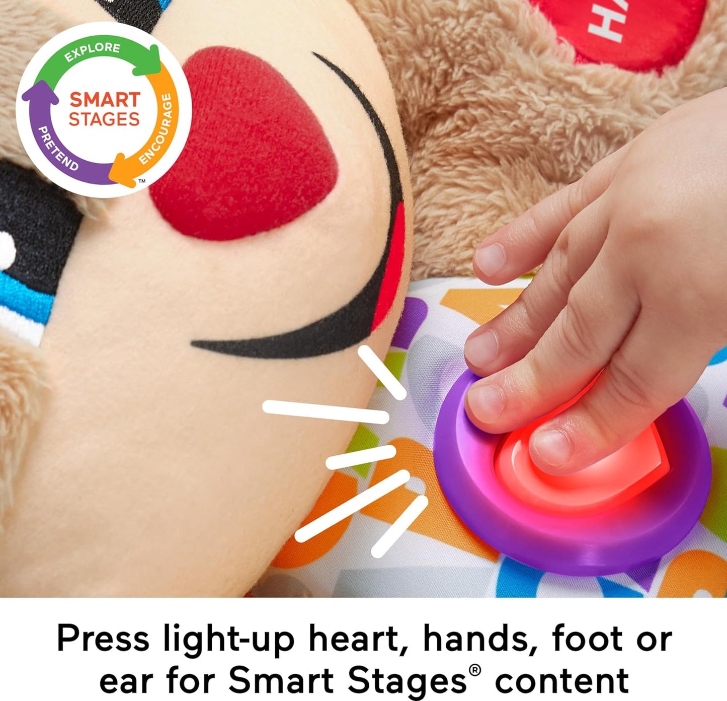 Laugh & Learn Smart Stages Musical Plush Puppy with Lights and Phrases for Infants 6 Months and Older